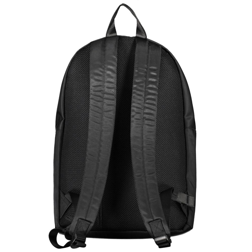 Black Polyester Men Backpack - ventzia