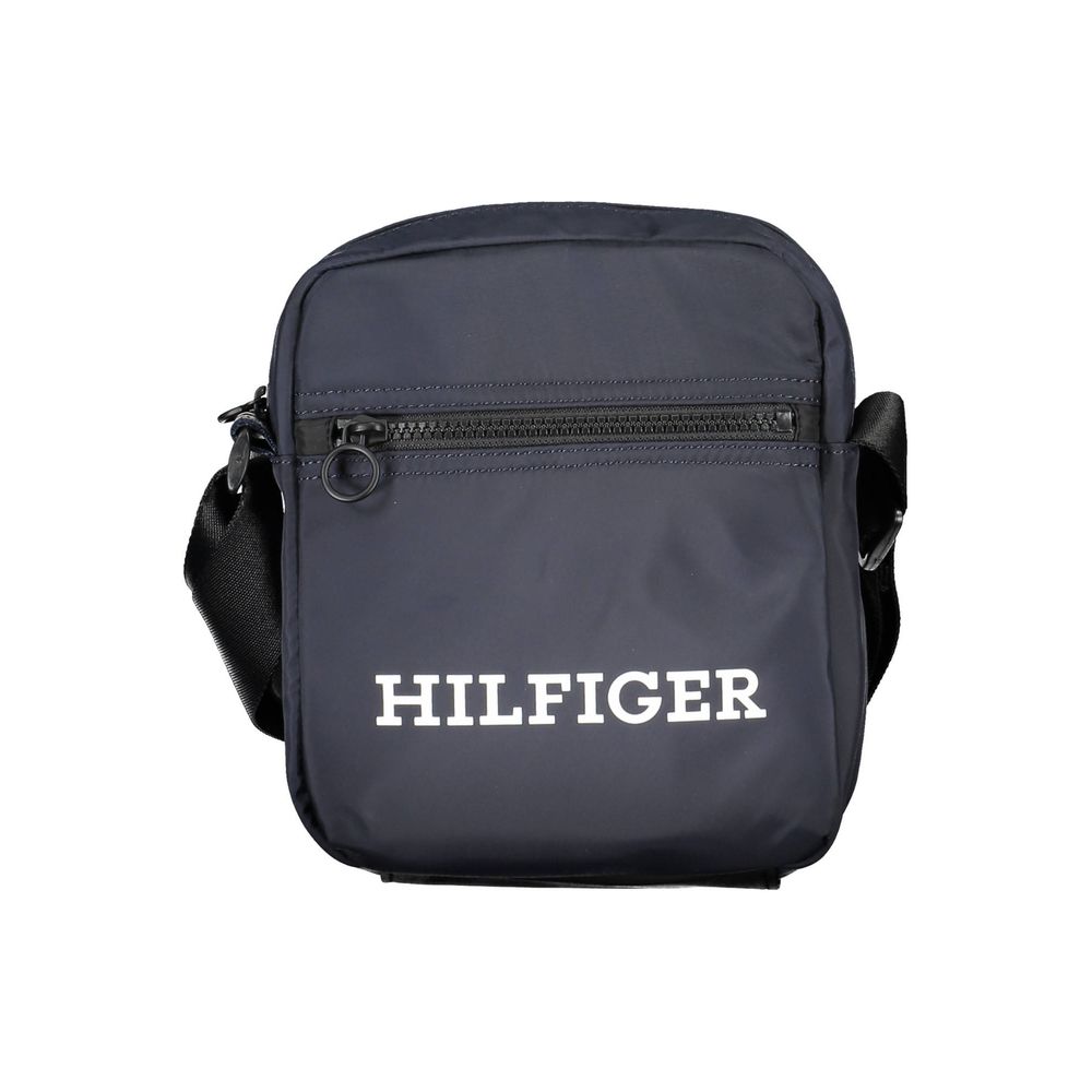Blue Polyester Men Shoulder Bag - ventzia