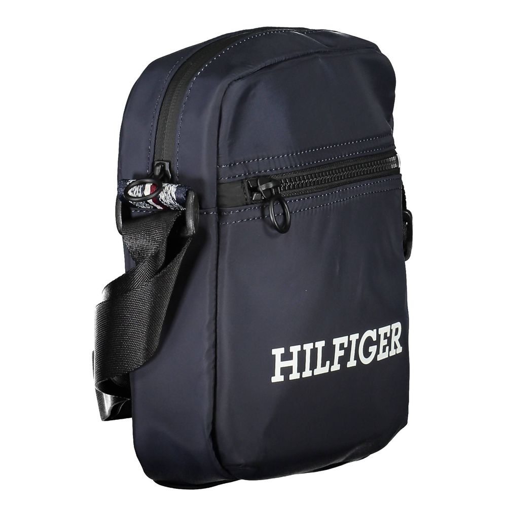 Blue Polyester Men Shoulder Bag - ventzia