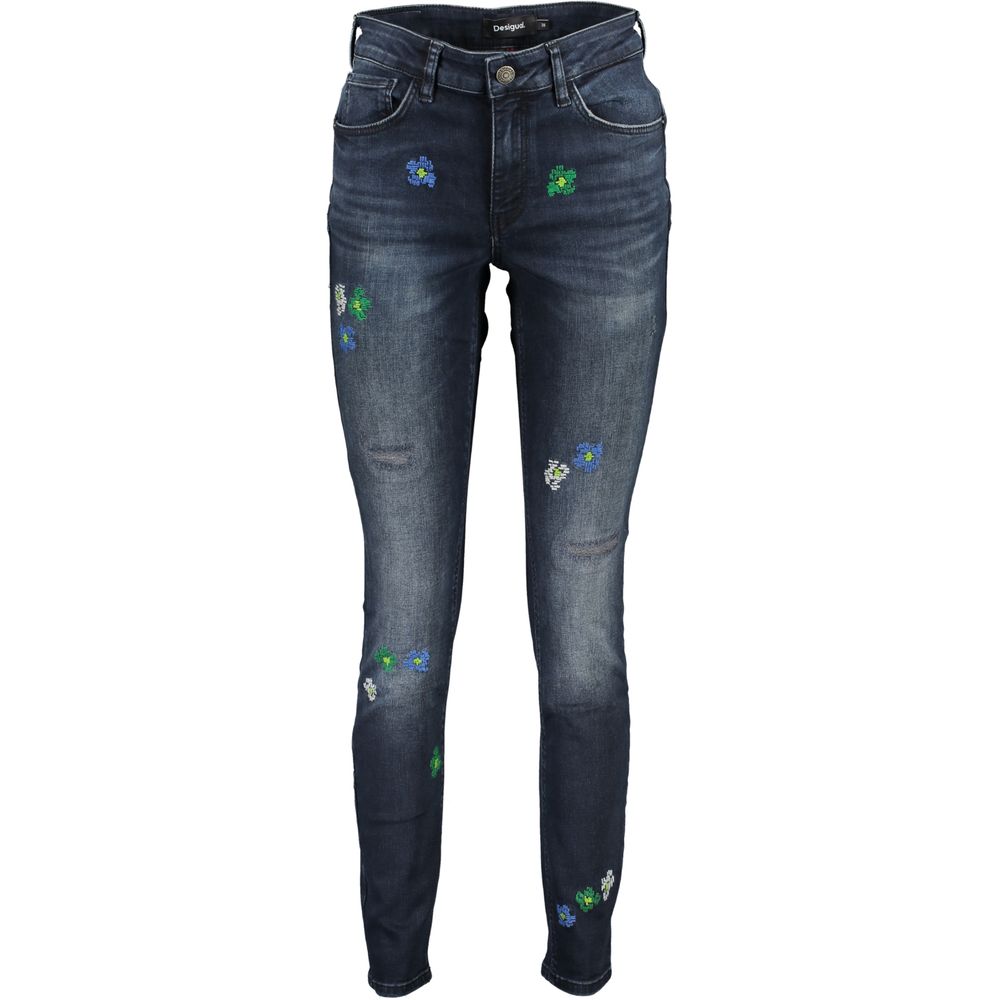 Blu Cotton Women's Jeans - ventzia