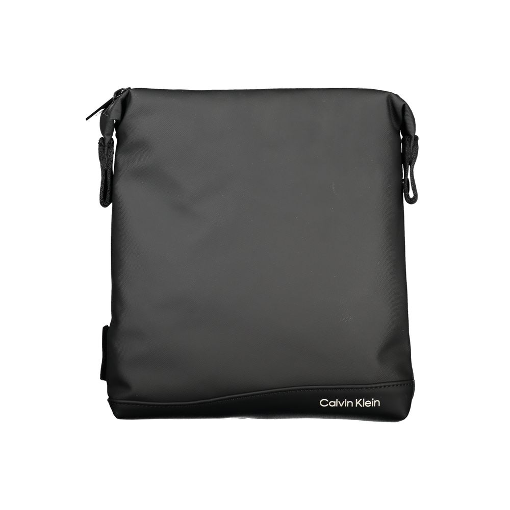 Elegant Black Shoulder Bag with Contrast Details - ventzia