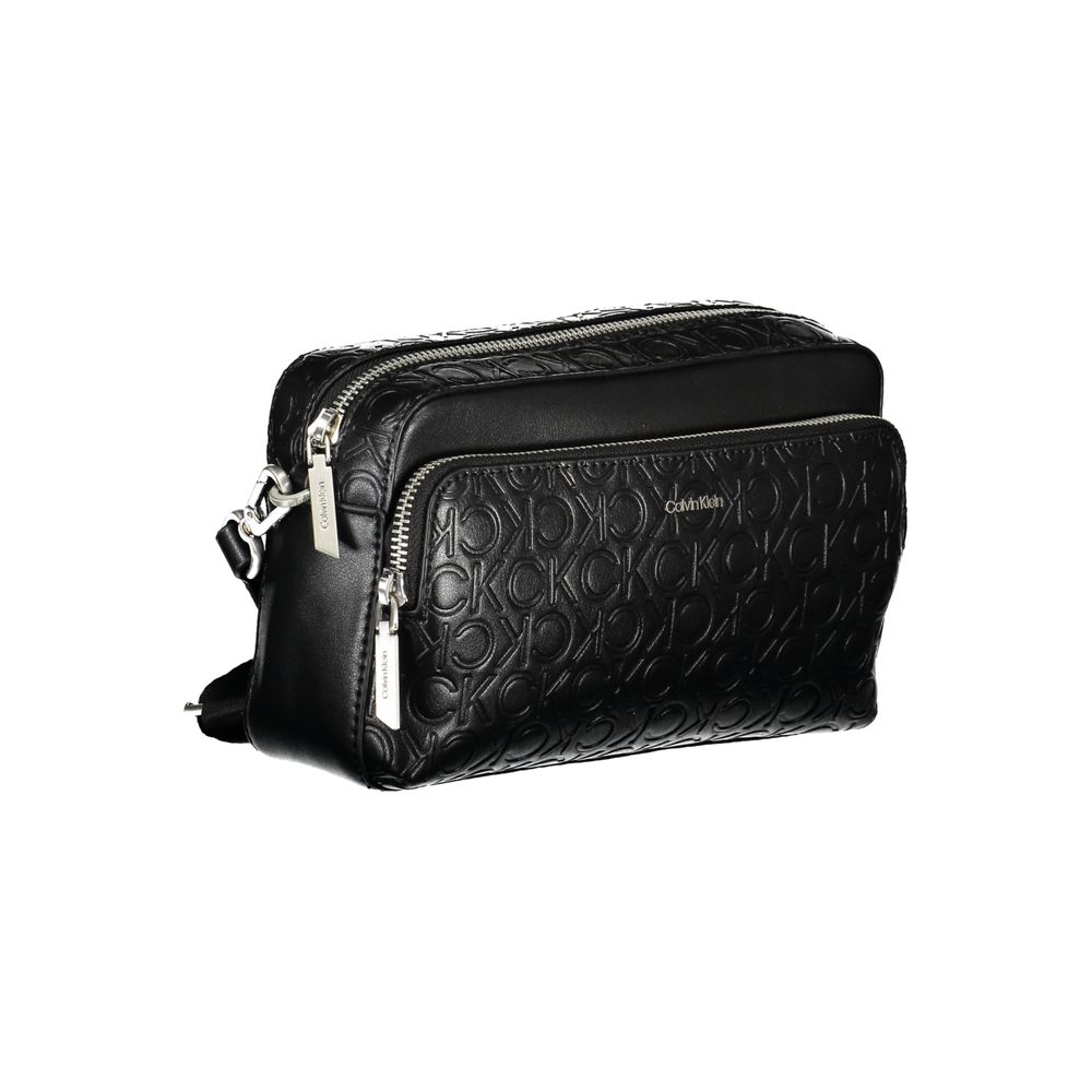 Black Polyester Handbag - ventzia