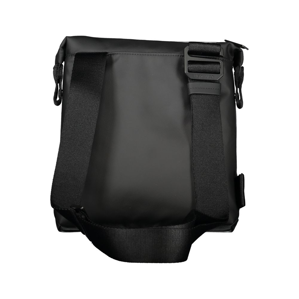 Elegant Black Shoulder Bag with Contrast Details - ventzia