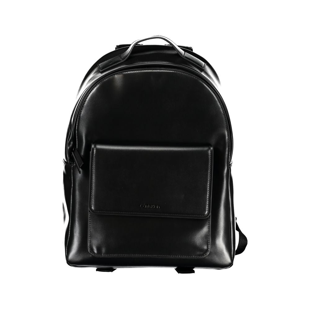 Elegant Black Urban Backpack with Laptop Compartment - ventzia