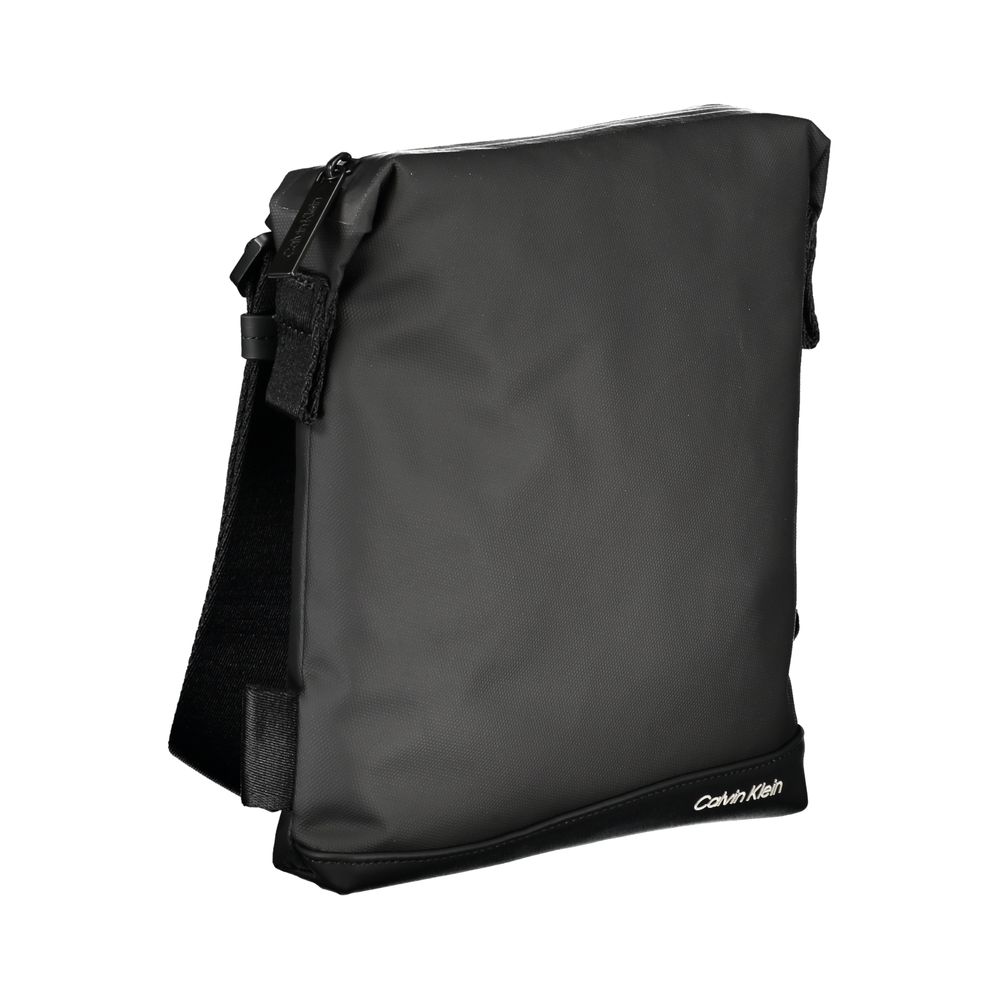 Elegant Black Shoulder Bag with Contrast Details - ventzia