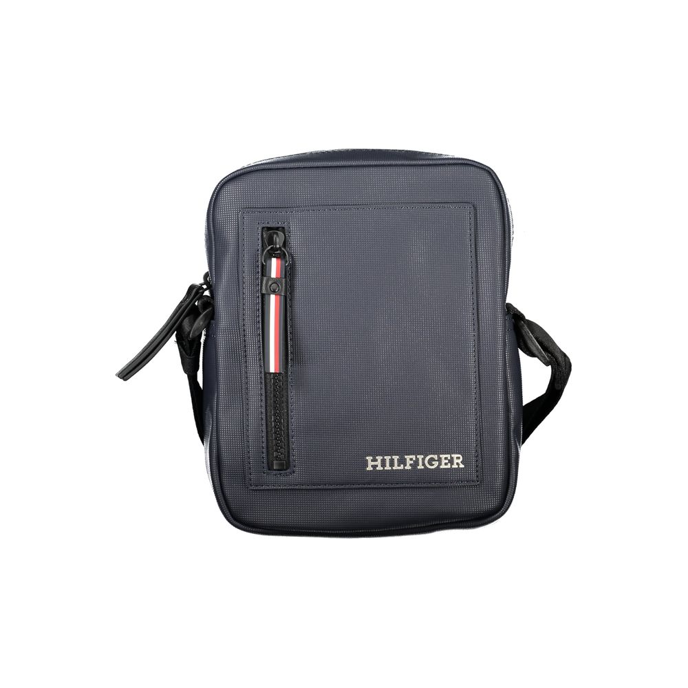 Blu Poliuretano Men's Shoulder Bag - ventzia
