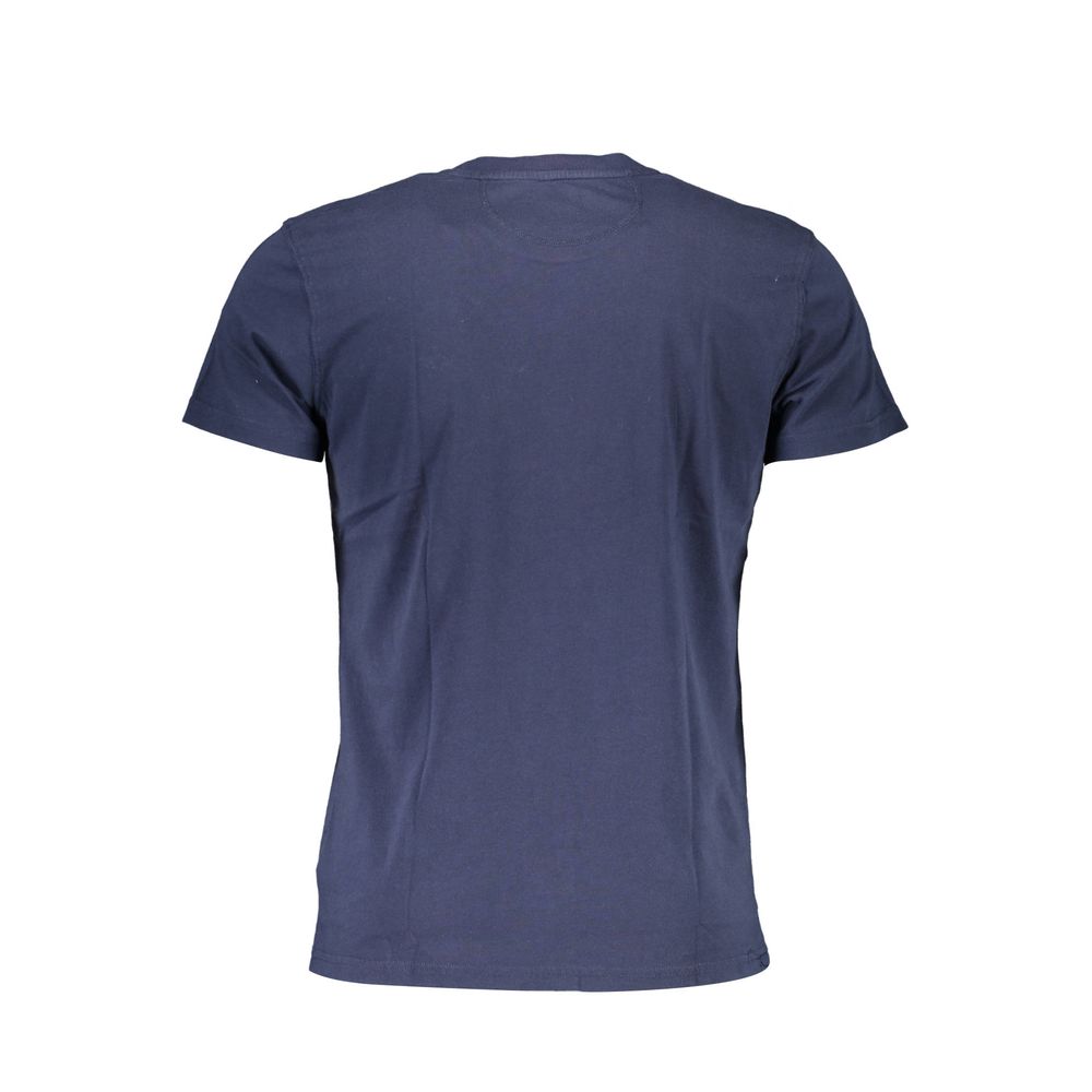 Blue Cotton Men T-Shirt - ventzia