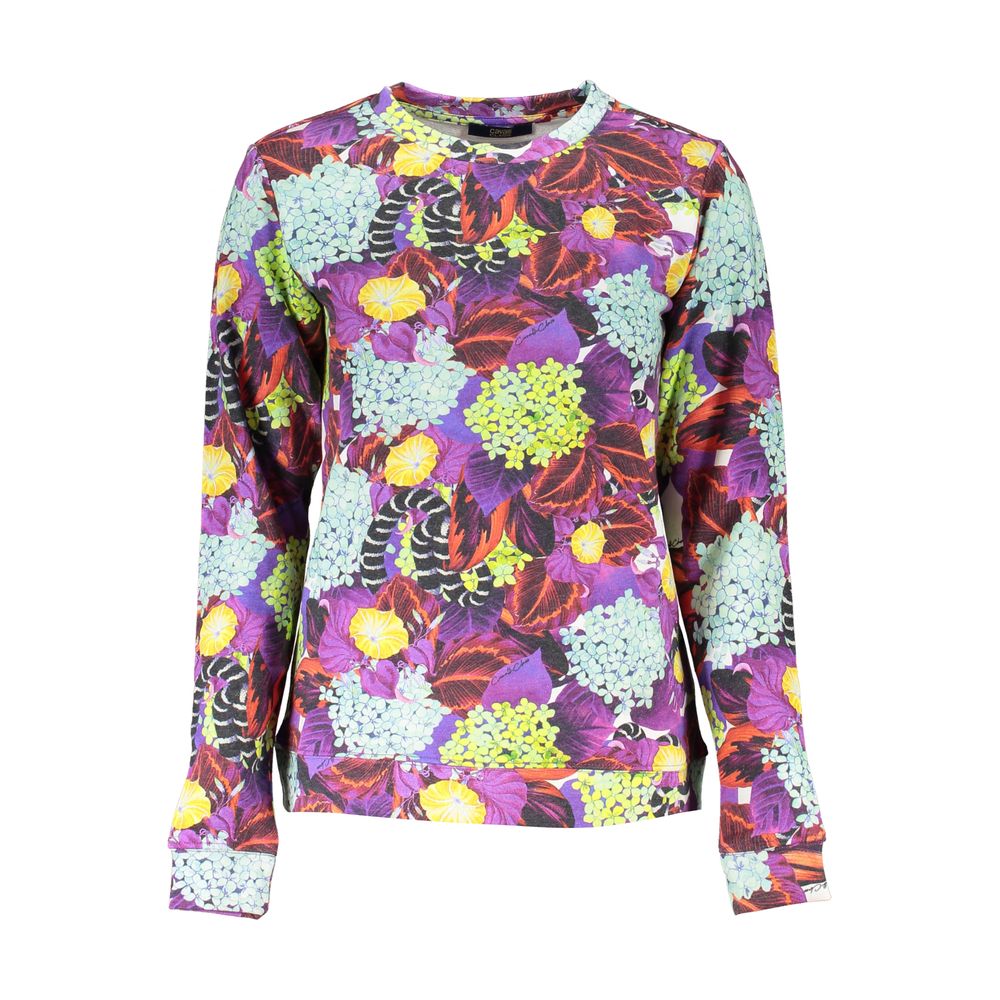 Elegant Purple Crew Neck Sweater - ventzia
