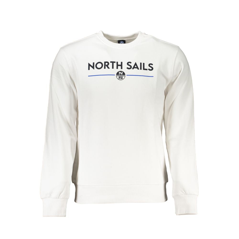 White Cotton Mens Sweatshirt - ventzia