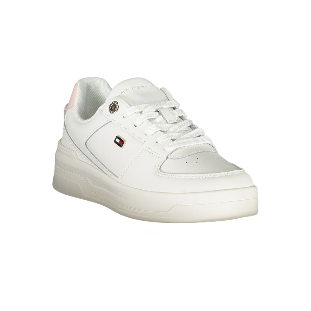 White Leather Women Sneaker - ventzia