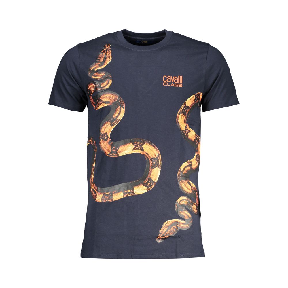 Blu Cotton Mens T-Shirt - ventzia