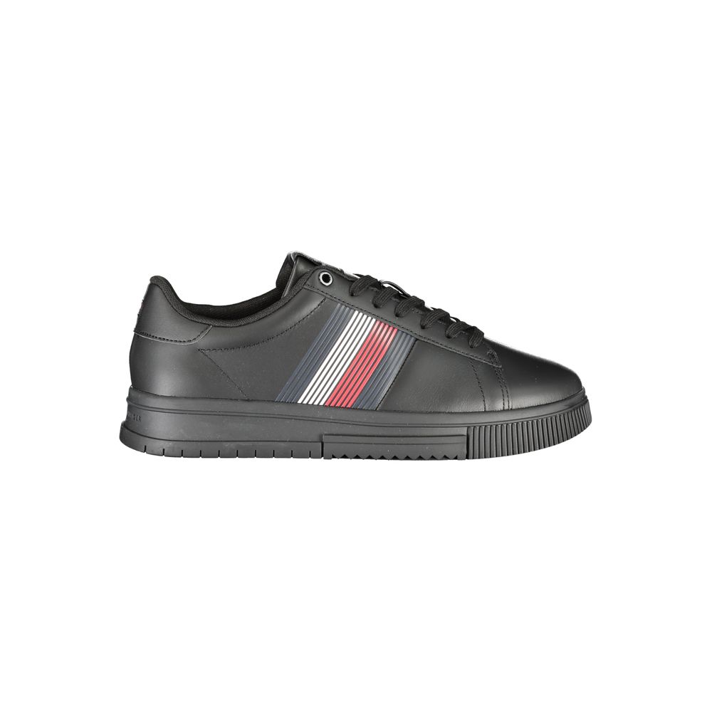 Black Polyurethane Men Sneaker - ventzia