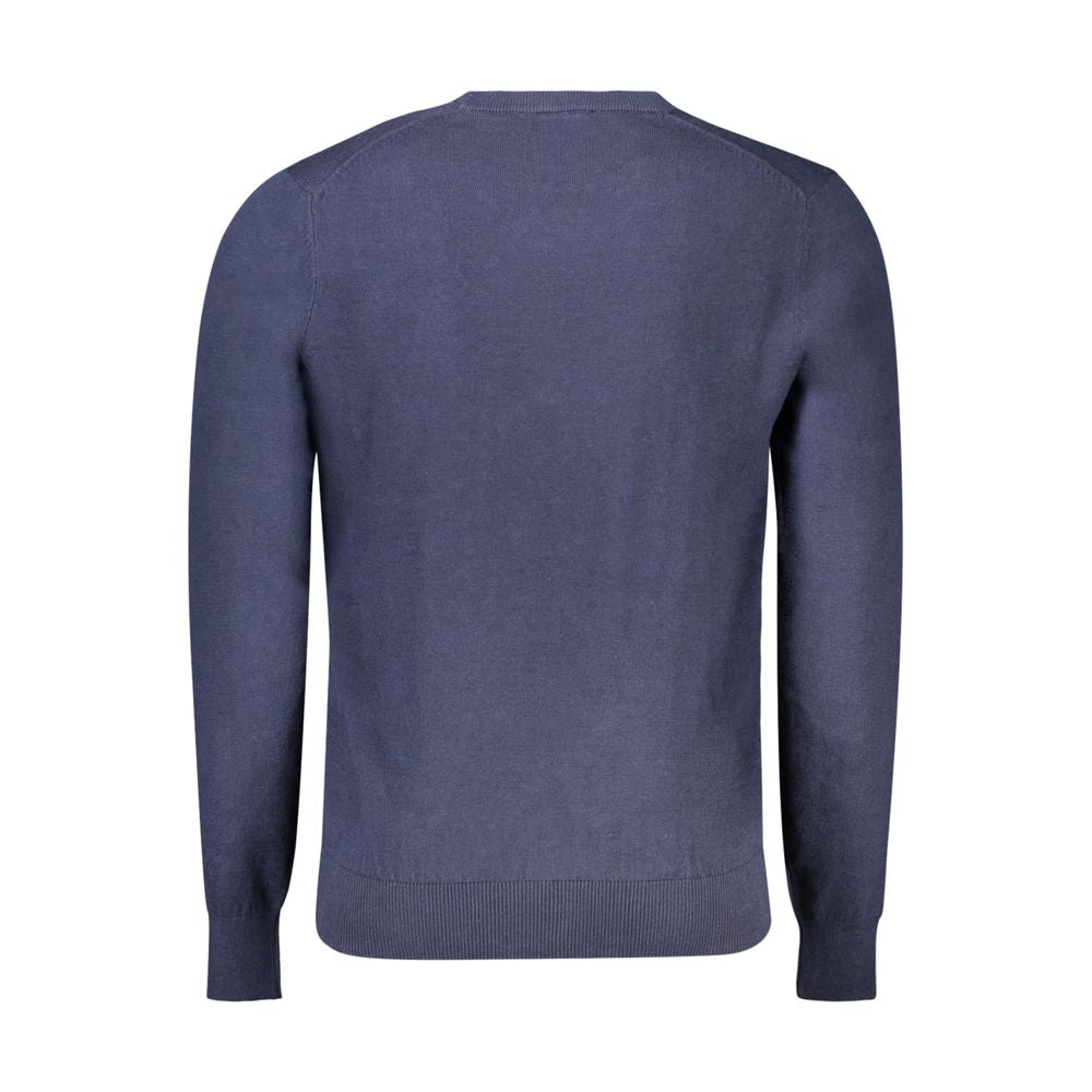 Blue Cotton Men Sweater - ventzia