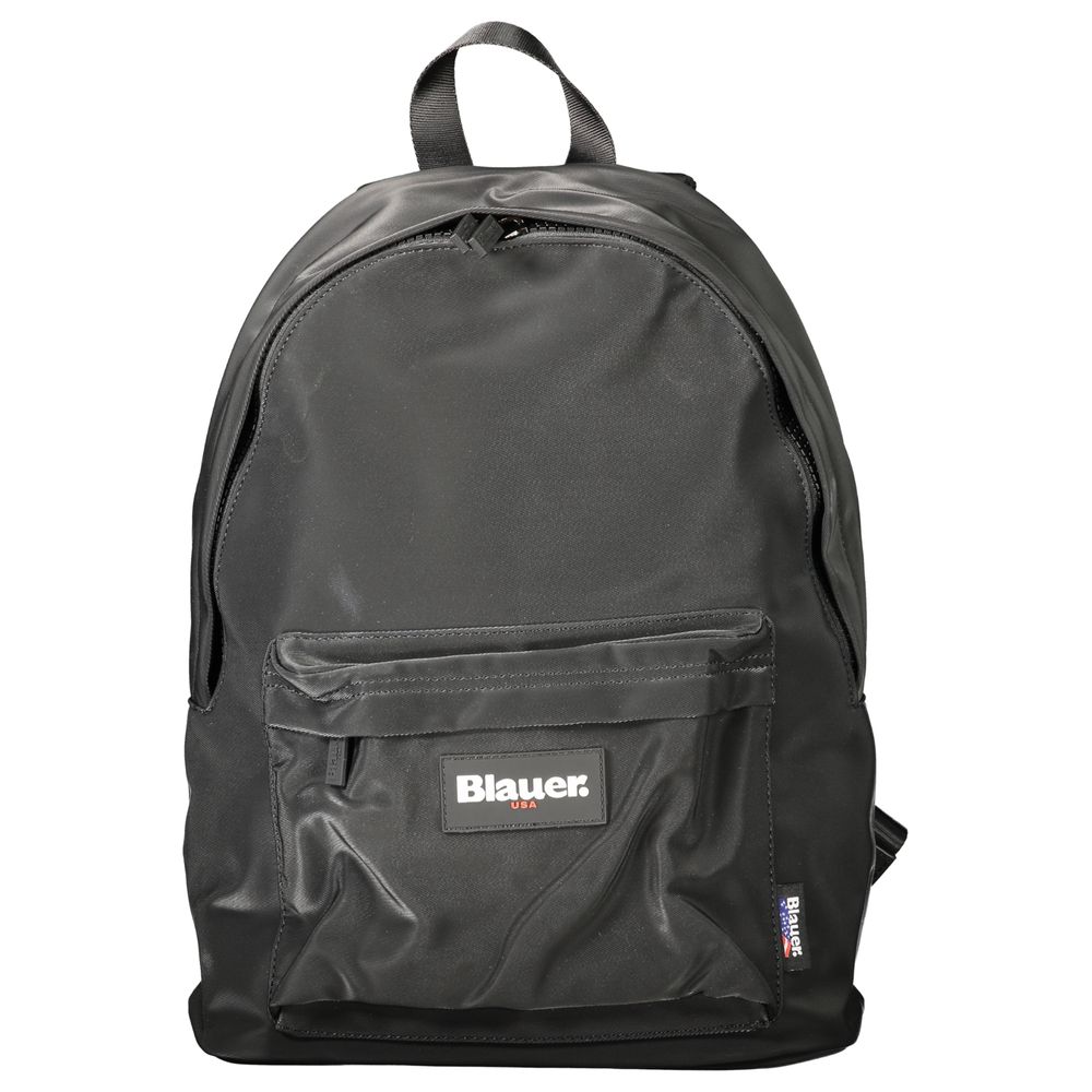 Black Polyester Men Backpack - ventzia