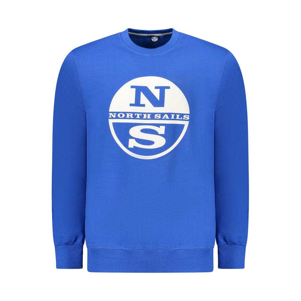 Blue Cotton Men Sweatshirt - ventzia