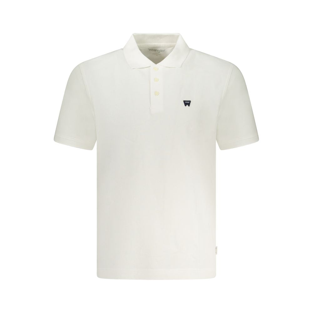 White Cotton Men Polo Shirt - ventzia