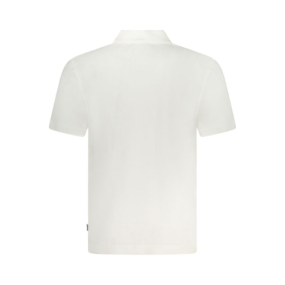 White Cotton Men Polo Shirt - ventzia