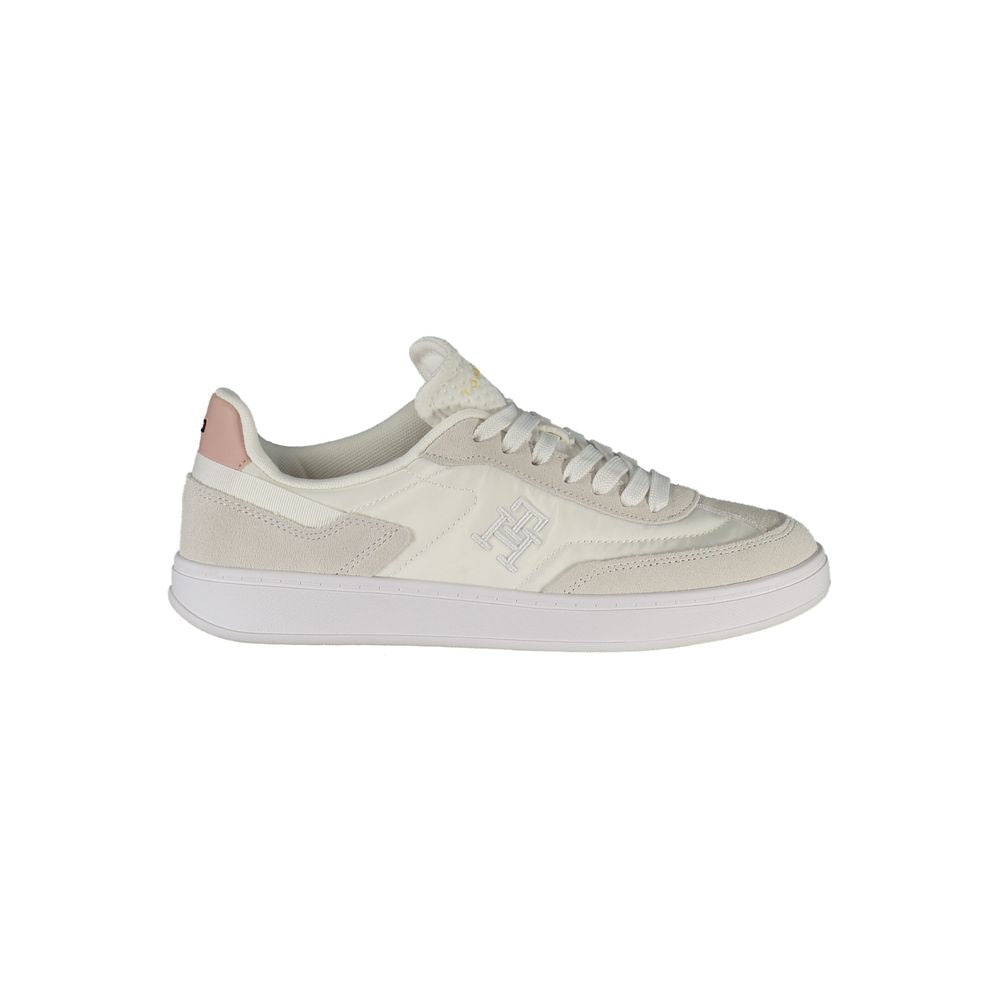 White Polyurethane Women Sneaker - ventzia