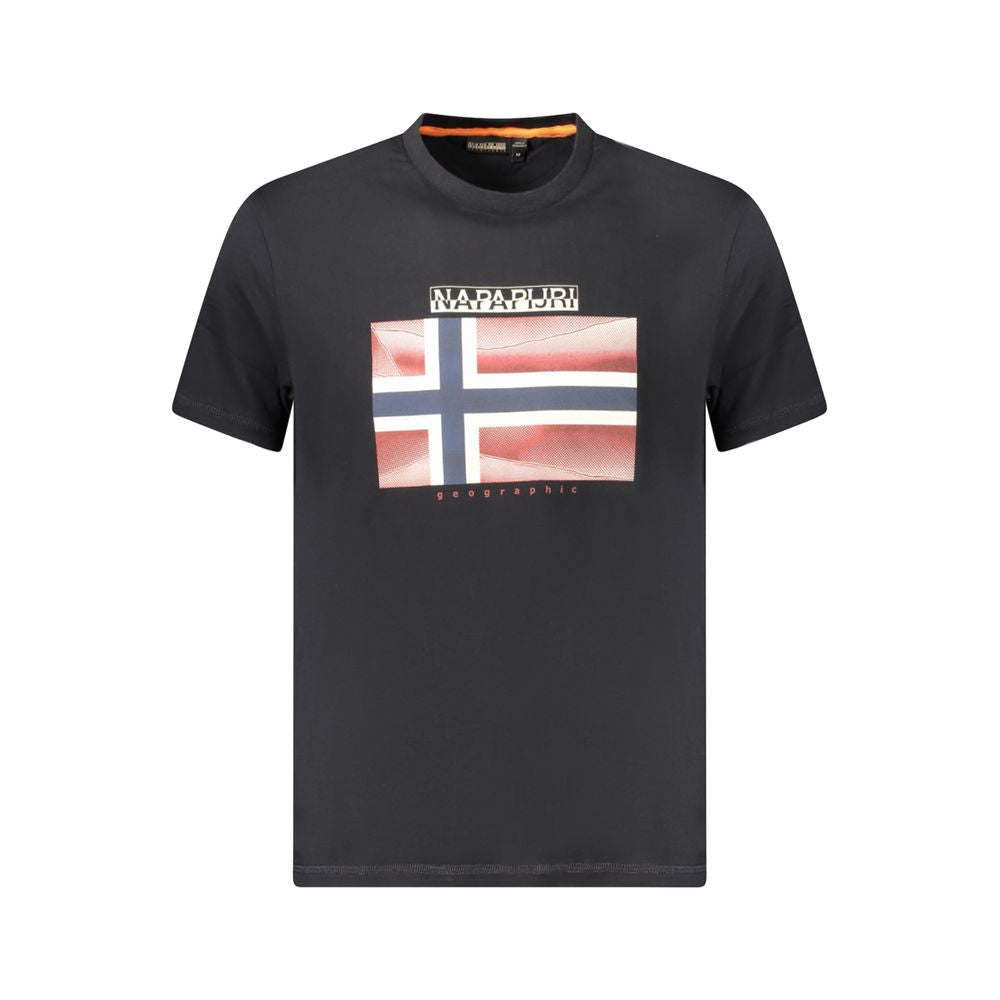 Black Cotton Men's T-Shirt - ventzia