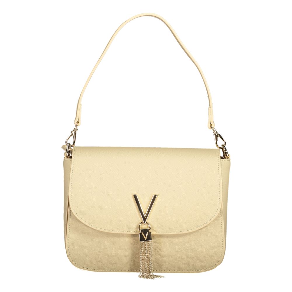 Beige Polyurethane Women Handbag - ventzia