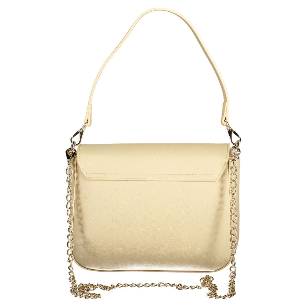Beige Polyurethane Women Handbag - ventzia
