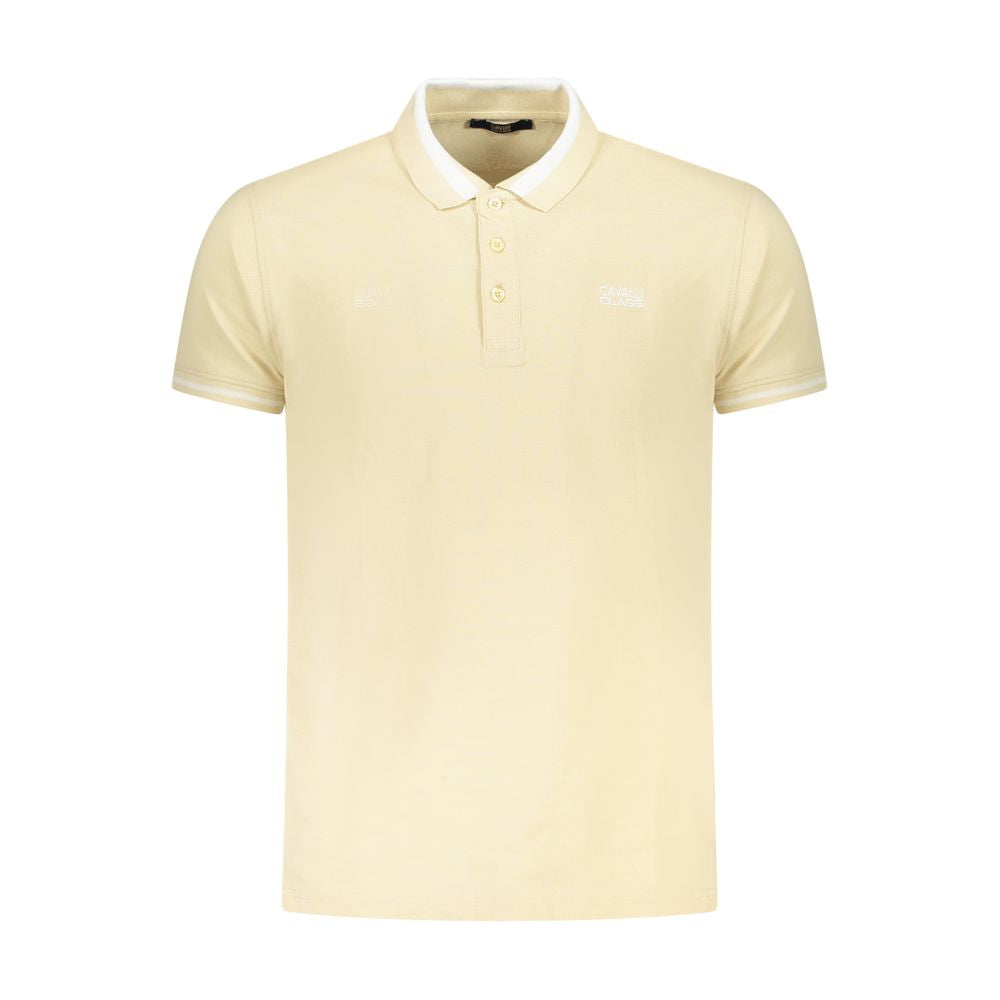 Beige Cotton Men Polo Shirt - ventzia