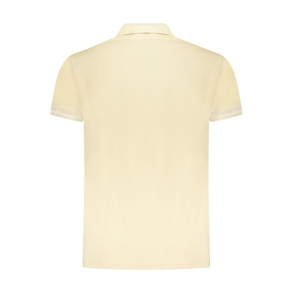 Beige Cotton Men Polo Shirt - ventzia