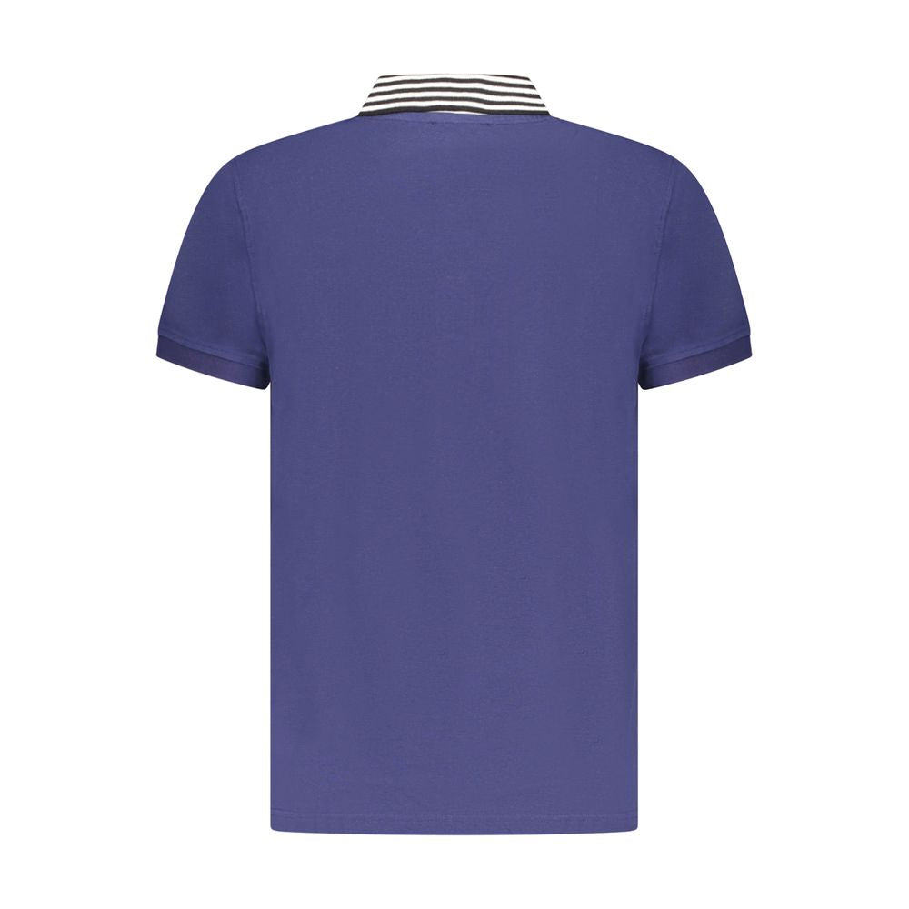 Blu Cotton Men Polo - ventzia