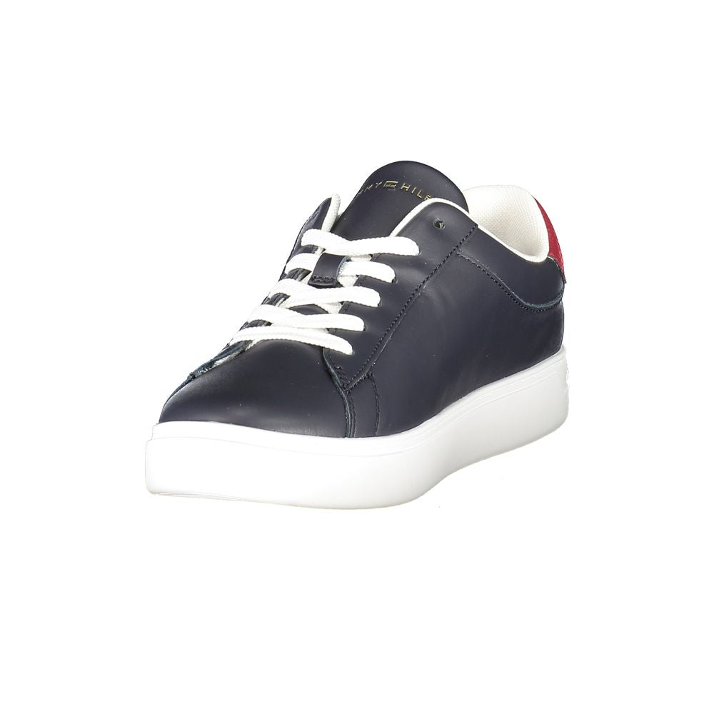 Blue Polyurethane Women Sneaker - ventzia