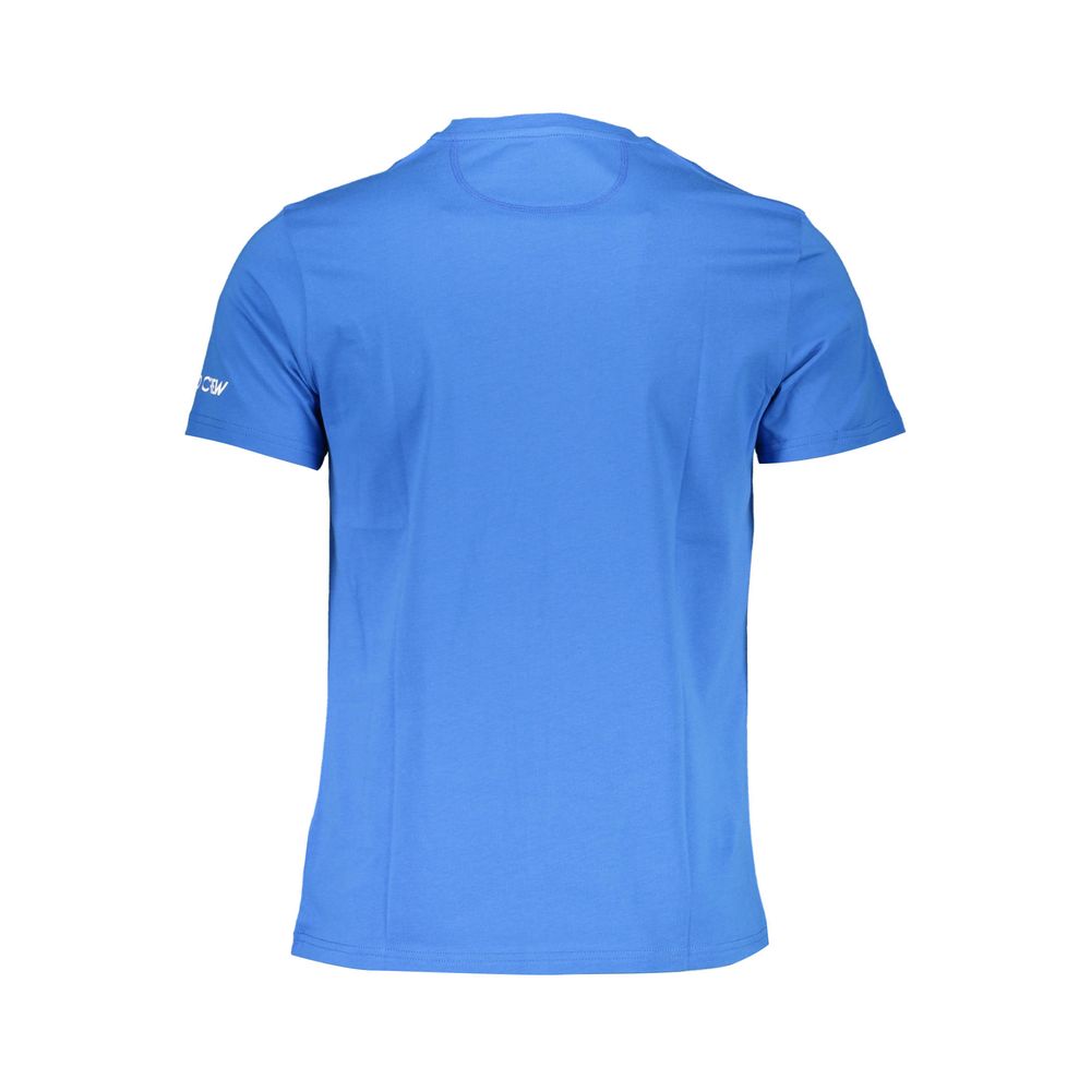Blue Cotton Men T-Shirt - ventzia