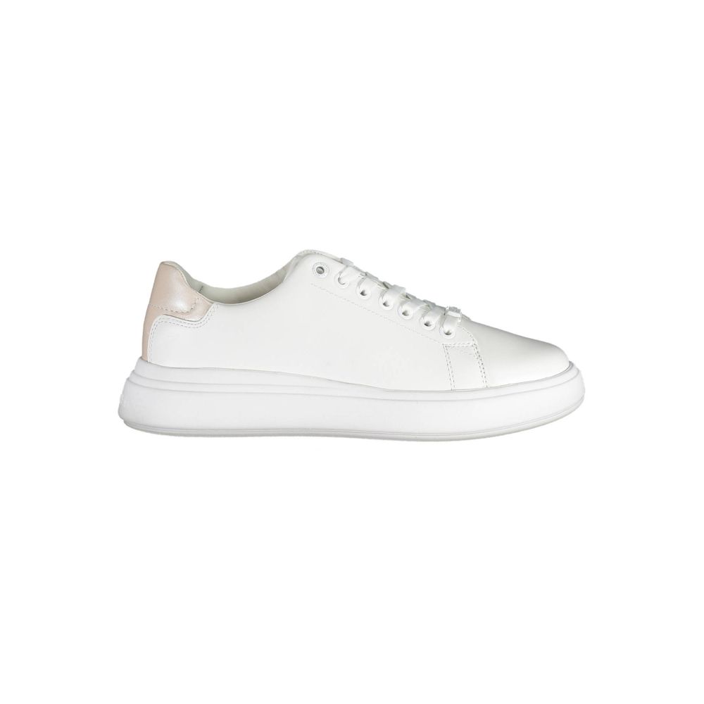 Bianco Pelle Donna Sneaker - ventzia