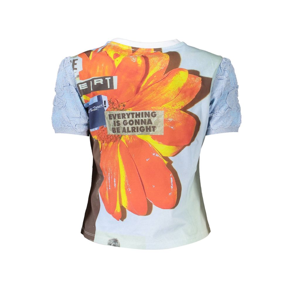 Azzurro Cotton Women T-Shirt - ventzia