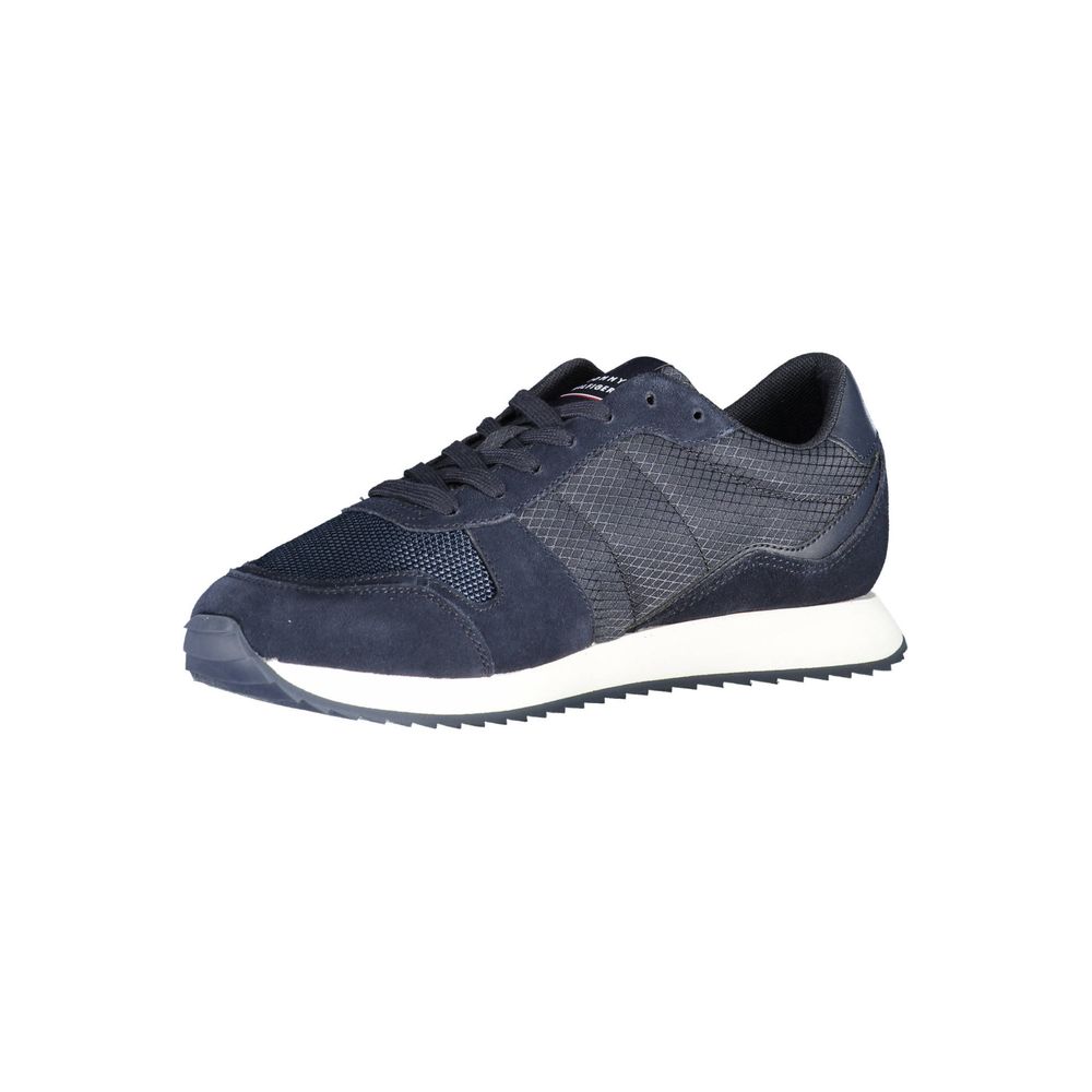 Blue Polyester Men Sneaker - ventzia