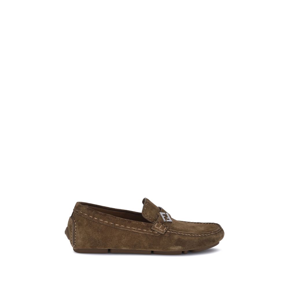 Brown Rubber Slip-On Loafers - ventzia