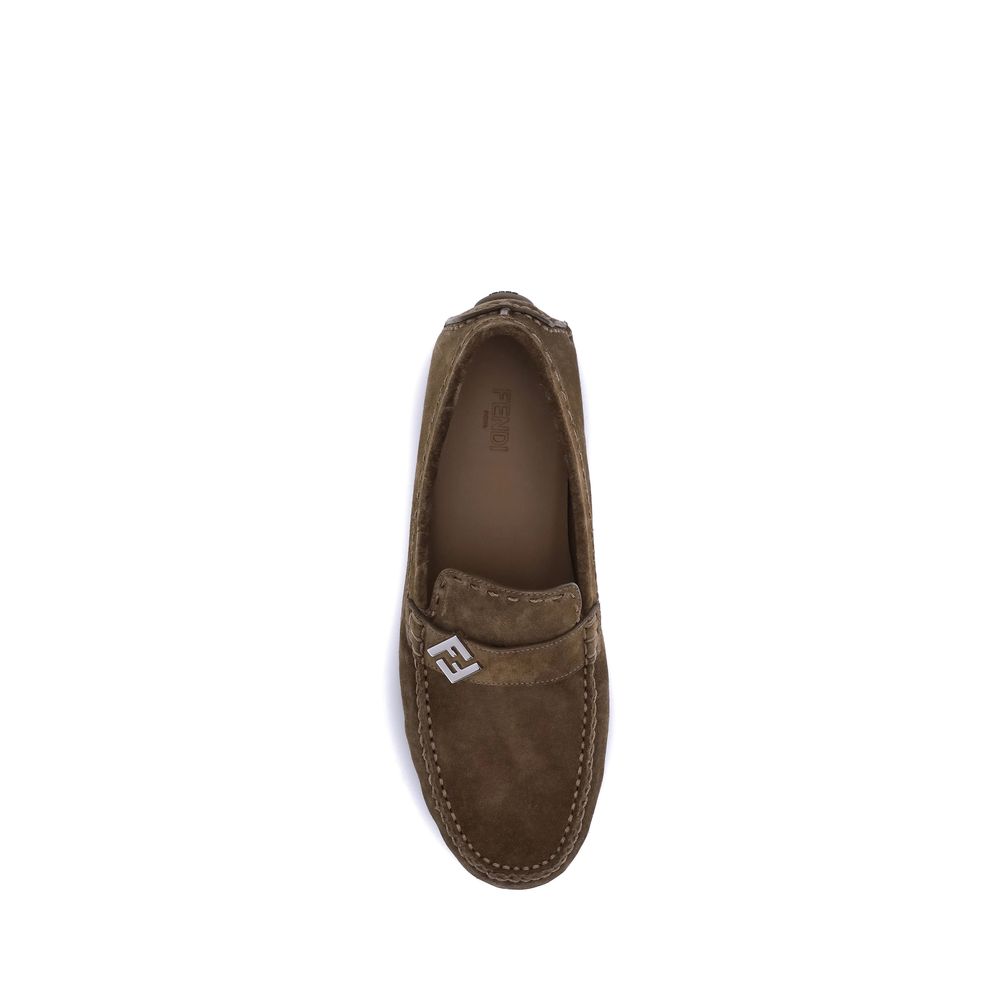 Brown Rubber Slip-On Loafers - ventzia