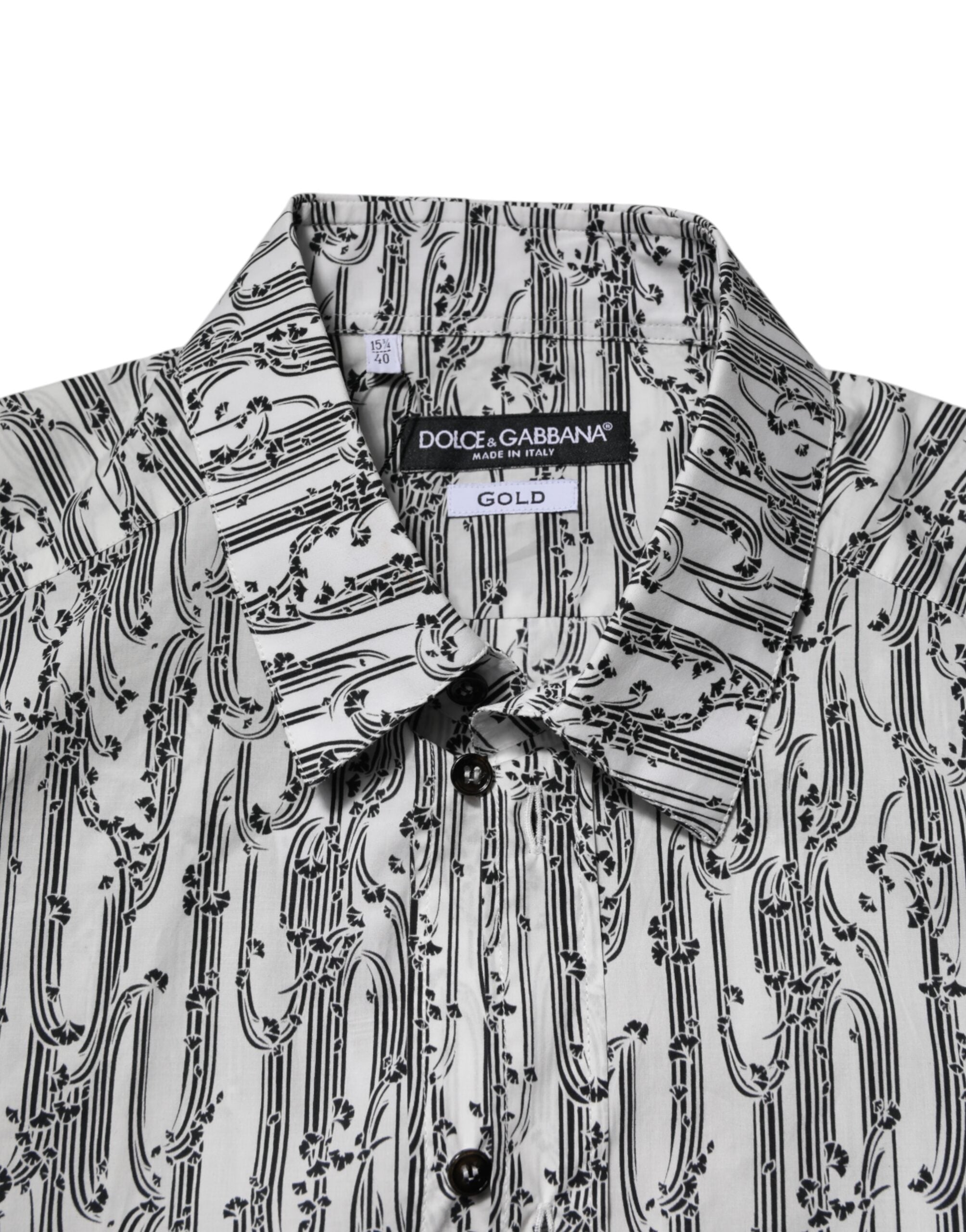 White Floral Print Casual Long Sleeves Shirt - ventzia