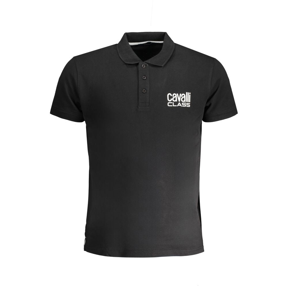 Black Cotton Men's Polo Shirt - ventzia
