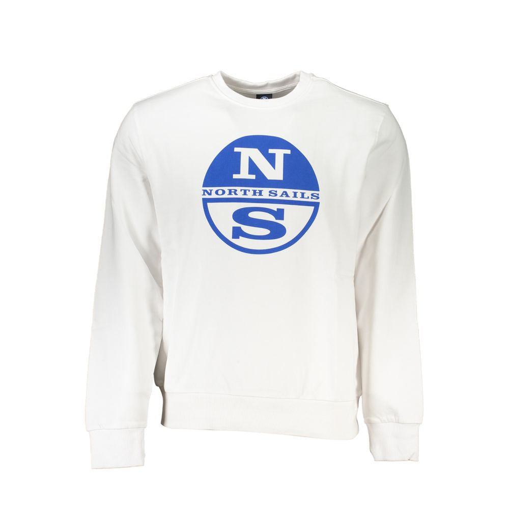 White Cotton Men's Sweatshirt - ventzia