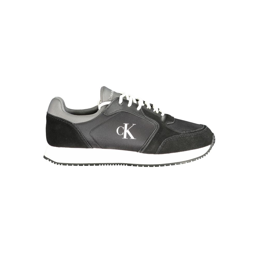 Black Polyurethane Men Sneaker - ventzia