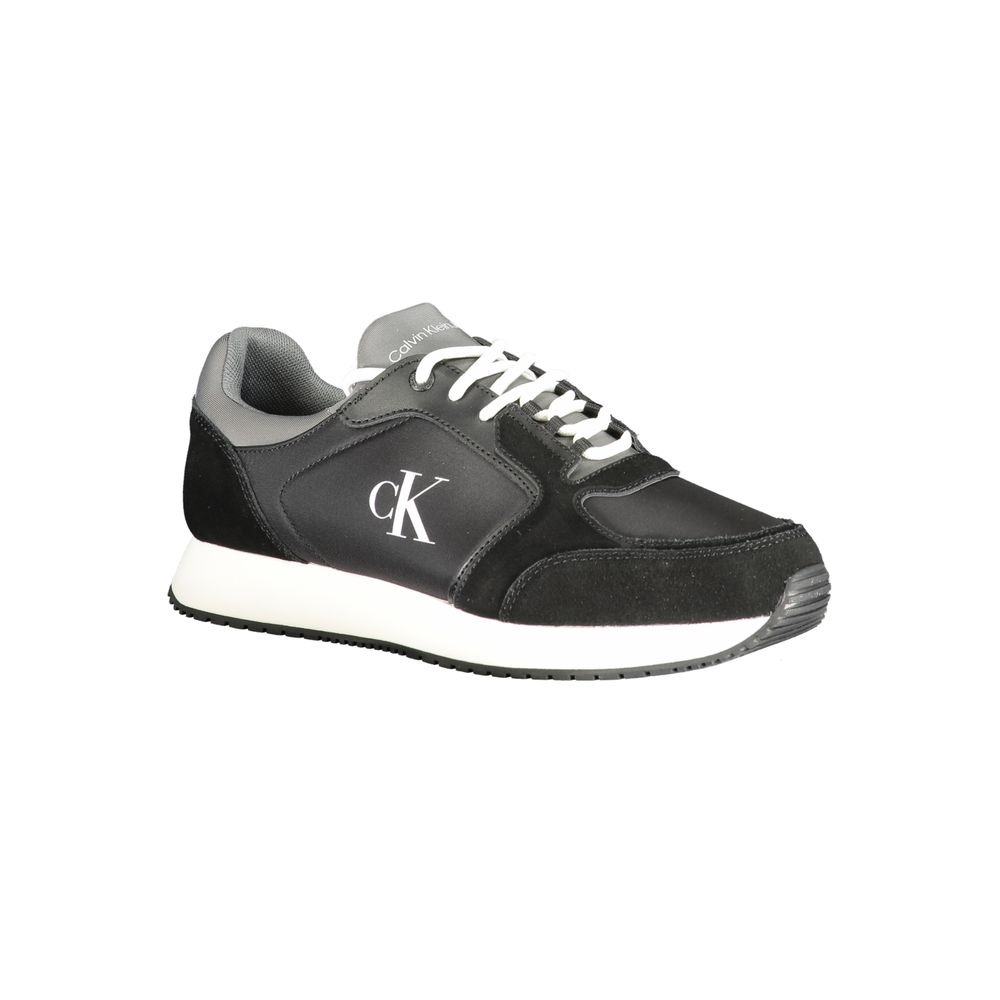 Black Polyurethane Men Sneaker - ventzia