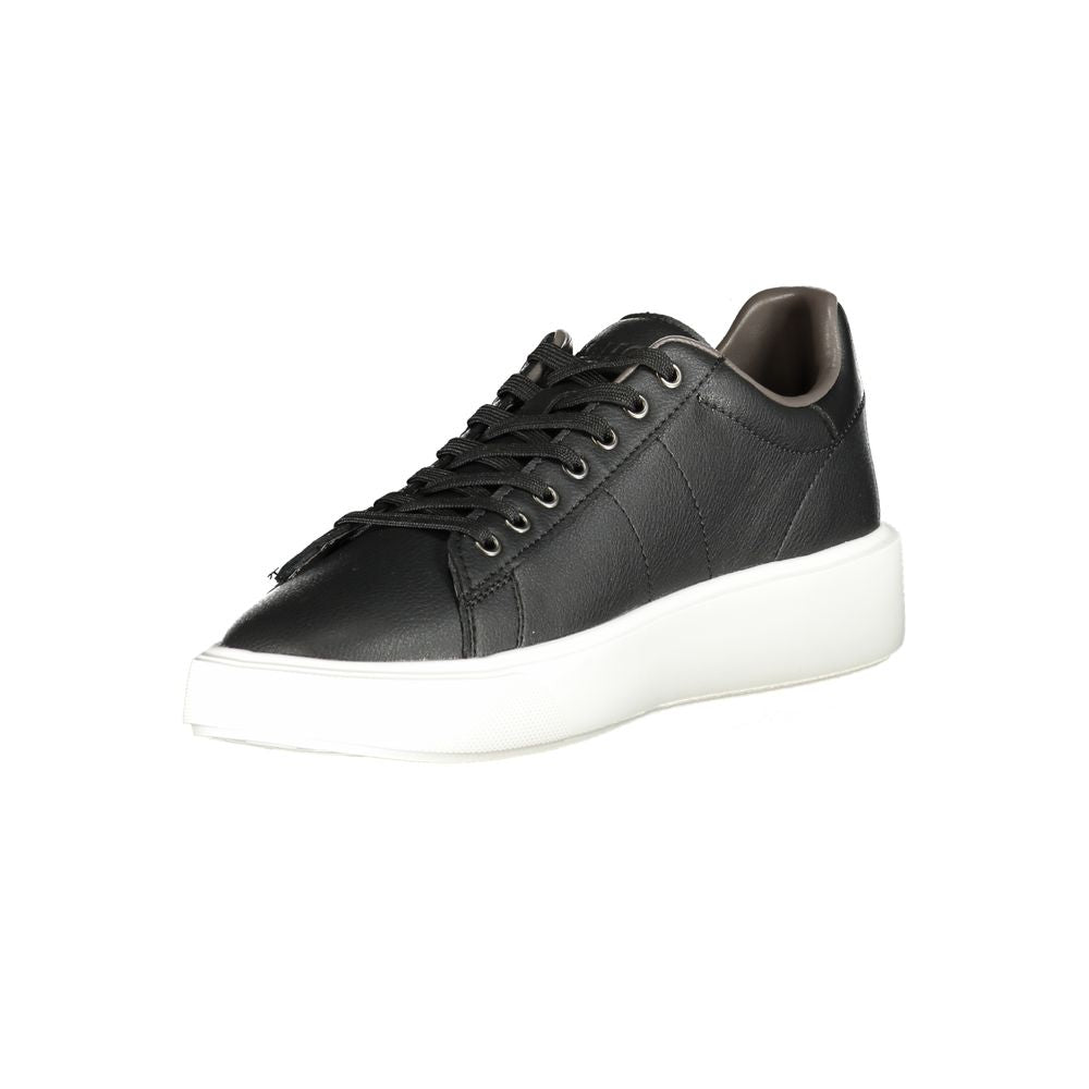 Black Polyurethane Men's Sneaker - ventzia