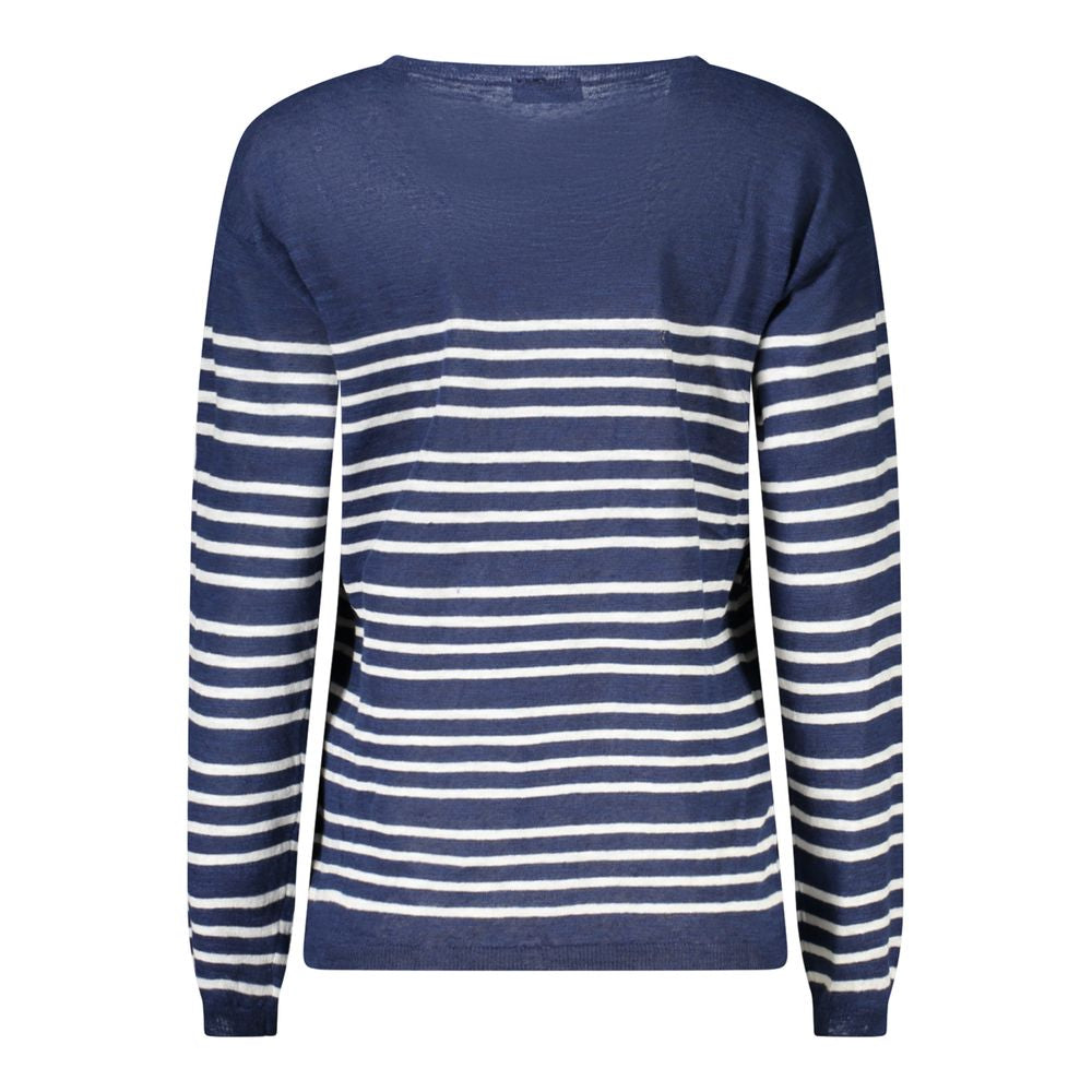 Blue Linen Women's Sweater - ventzia
