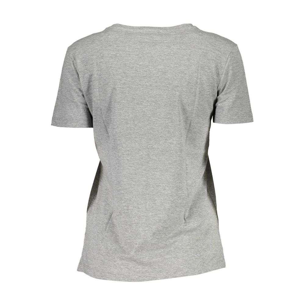 Gray Cotton Women T-Shirt - ventzia