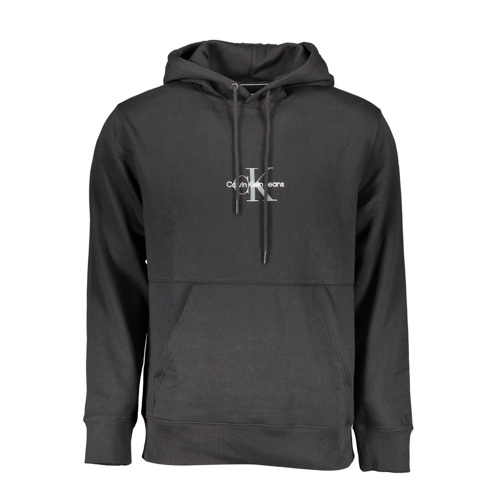 Black Cotton Men Sweatshirt - ventzia