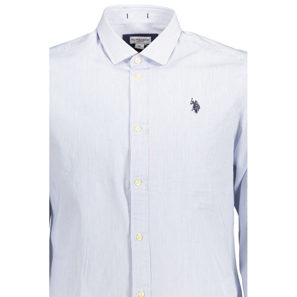 Light Blue Cotton Men Shirt - ventzia