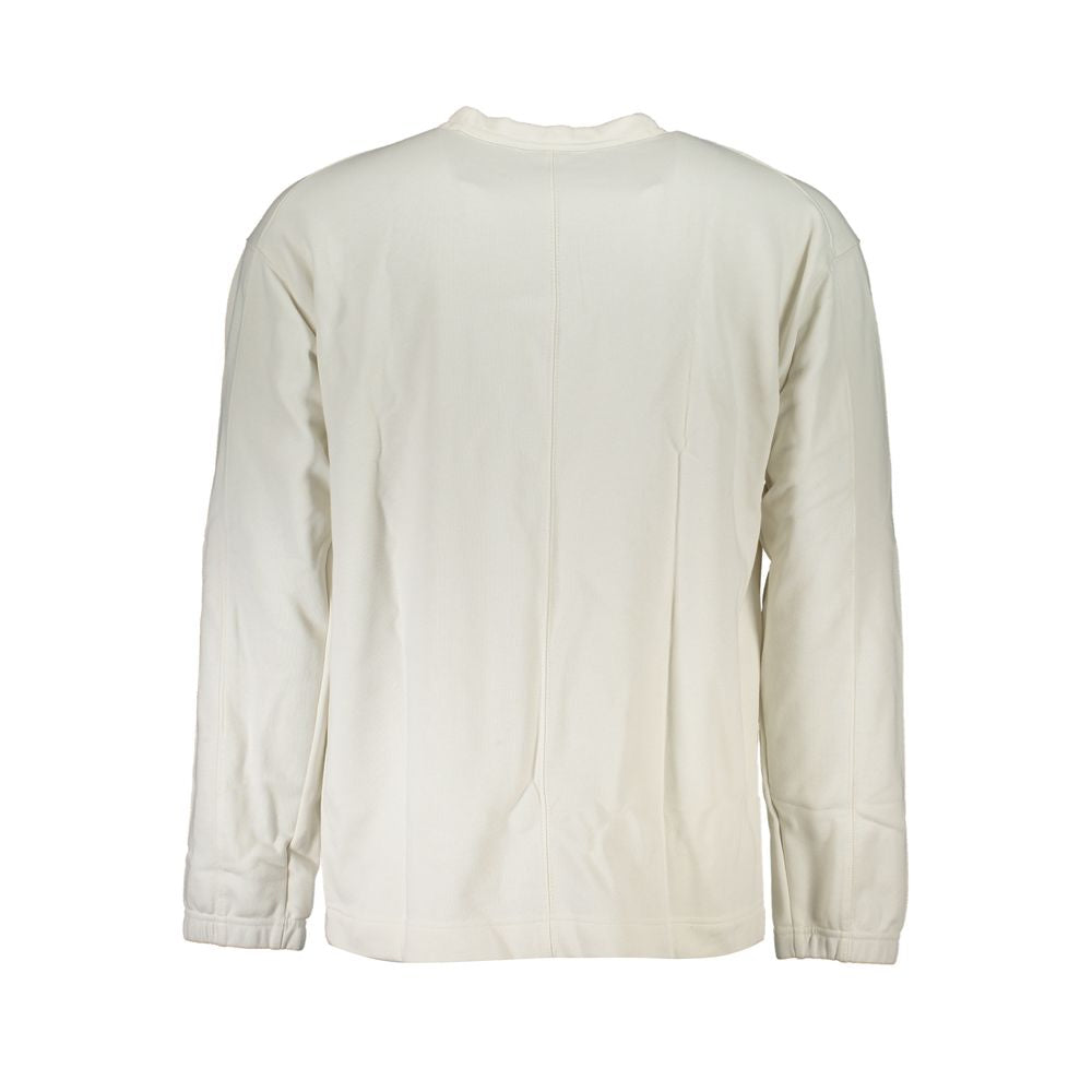 White Cotton Men Sweater - ventzia