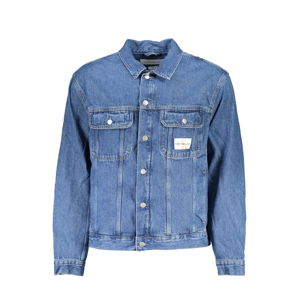 Blu Cotton Men Jacket - ventzia
