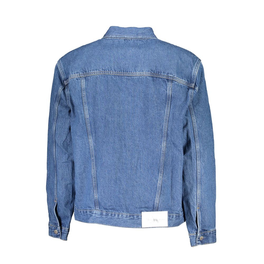 Blu Cotton Men Jacket - ventzia