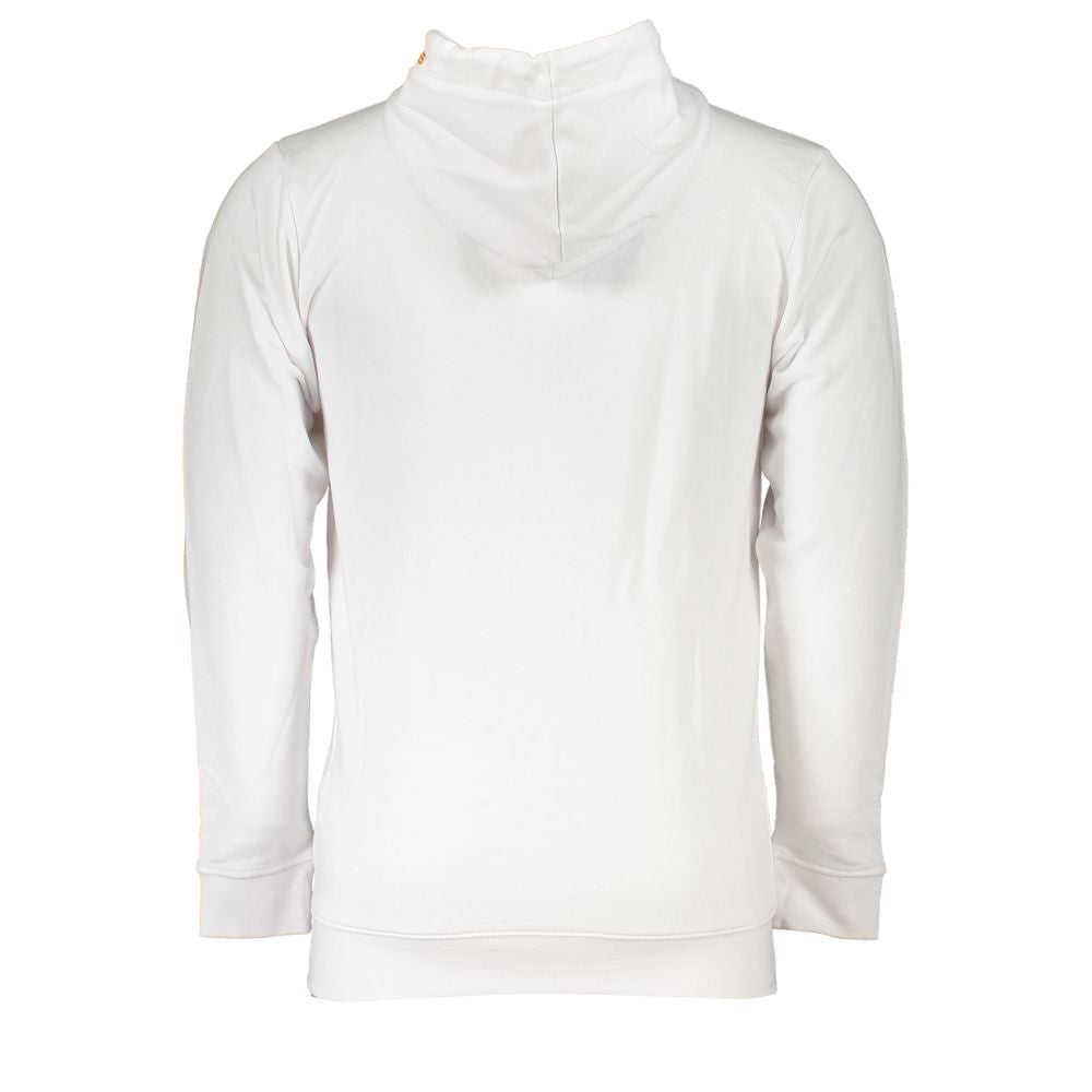 White Cotton Men Sweatshirt with Hood - ventzia