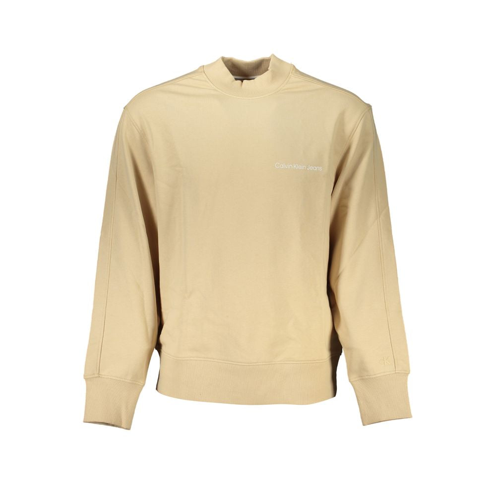 Beige Cotton Men Sweater - ventzia